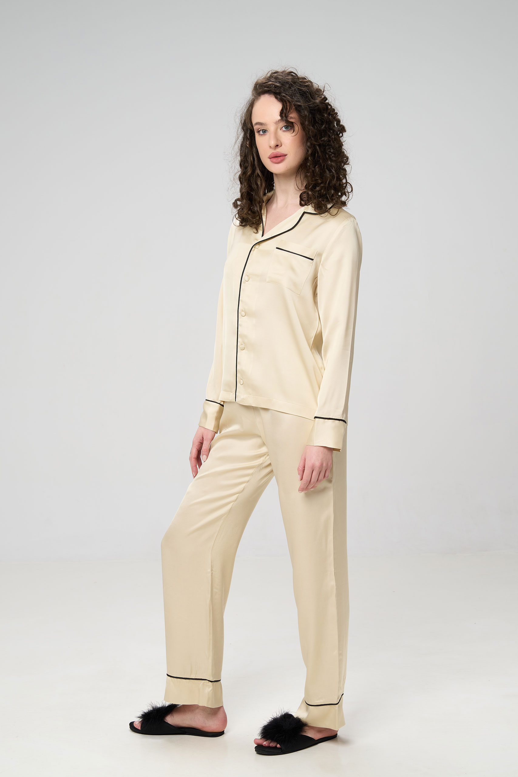 Pijama din vascoza LENZING™ ECOVERO™ Coco Vanilla - imagine 4