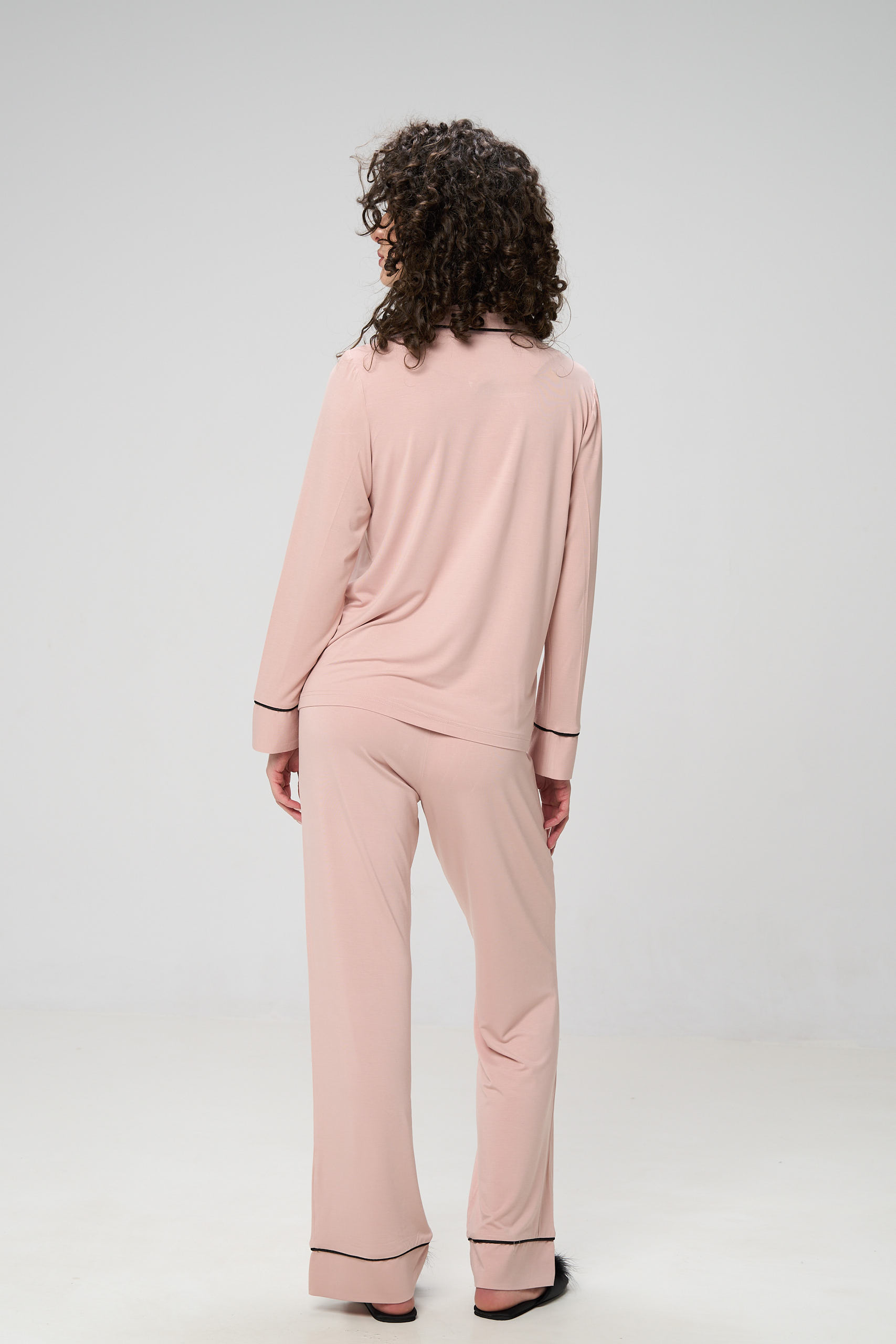 Pijama din Bambus Organic Coco Powder Pink - imagine 5
