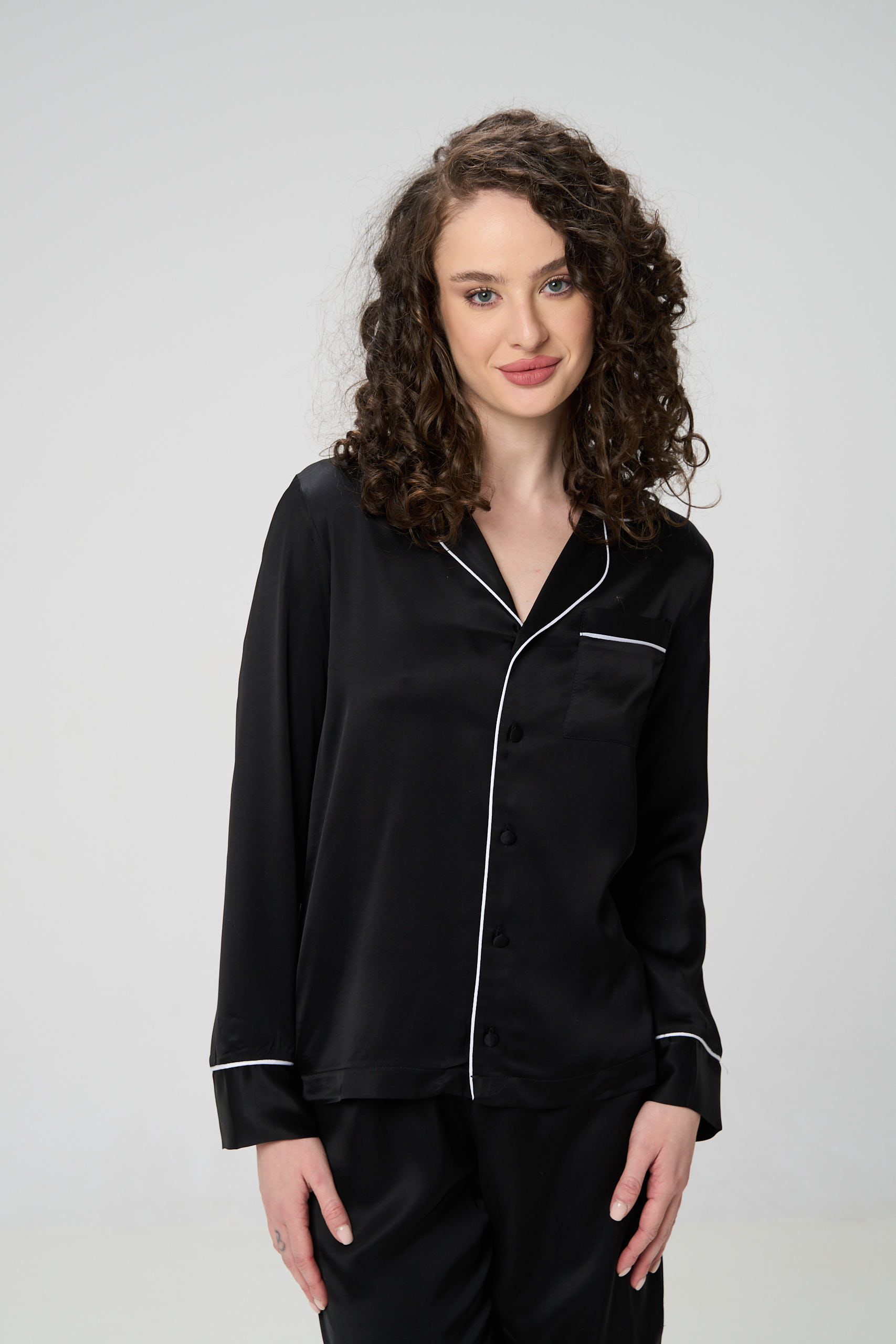 Pijama din vascoza LENZING™ ECOVERO™ Coco Black - imagine 2