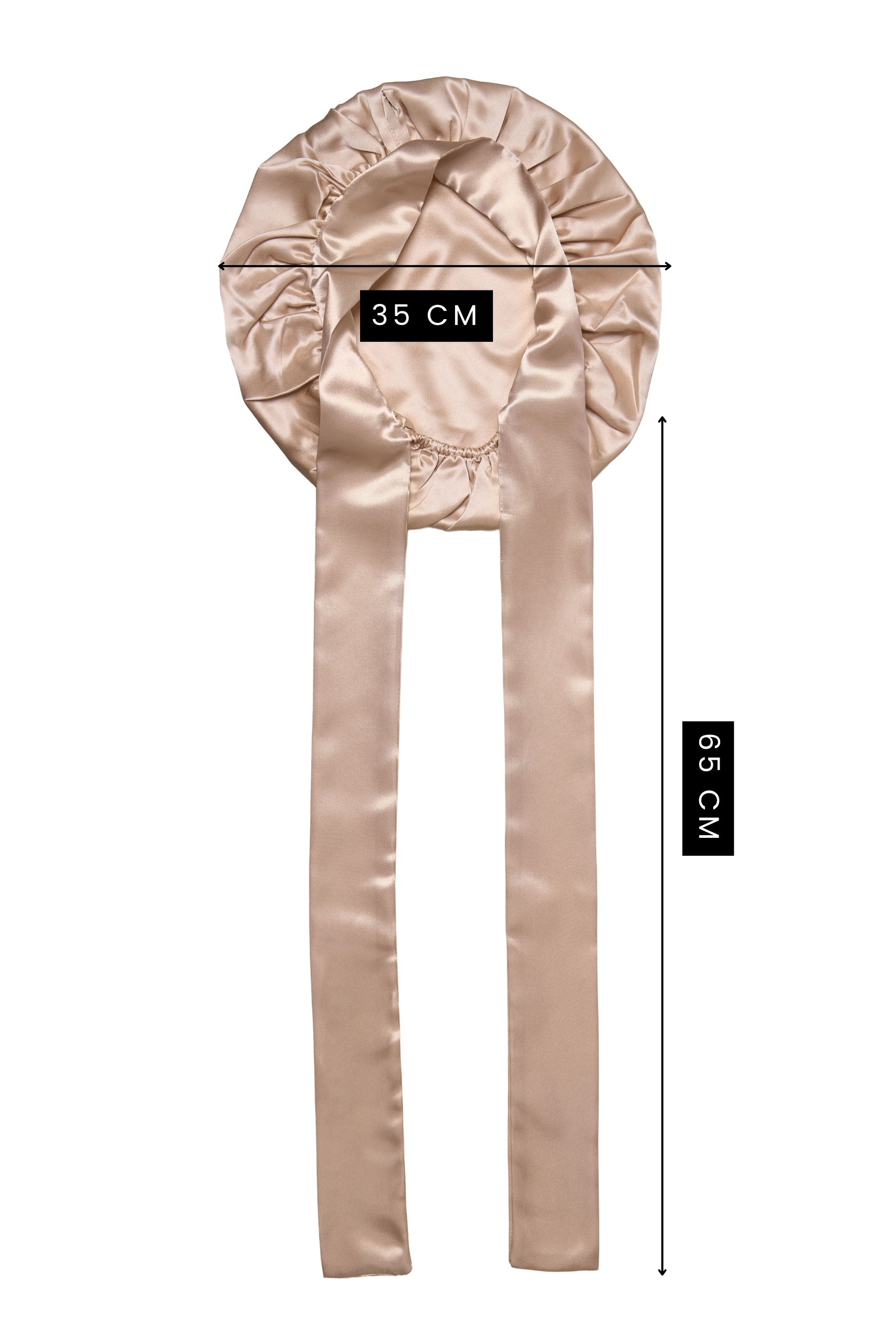 Boneta din matase mulberry 22 momme XL Caramel - imagine 5